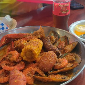 Mike's Seafood - Seafood Sampler. Ordered it mild and it was still a little spicy but good either way - Seafood Near Me - Cypress, Texas Mike's Seafood - Seafood Sampler. Ordered it mild and it was still a little spicy but good either way - Seafood Near Me - Cypress, Texas