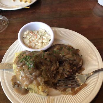 Wharf Hill Brewing - Hamburger Steak, with Caramelized Onions and Gravy over Mashed Potatoes - American Near Me - Smithfield, Virginia Wharf Hill Brewing - Hamburger Steak, with Caramelized Onions and Gravy over Mashed Potatoes - American Near Me - Smithfield, Virginia