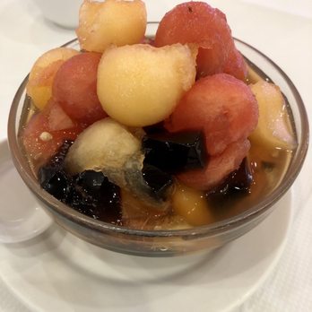Royal Queen Restaurant - Watermelon Salad - really good! The cantaloupe was so sweet - Dim Sum Near Me - Flushing, New York Royal Queen Restaurant - Watermelon Salad - really good! The cantaloupe was so sweet - Dim Sum Near Me - Flushing, New York