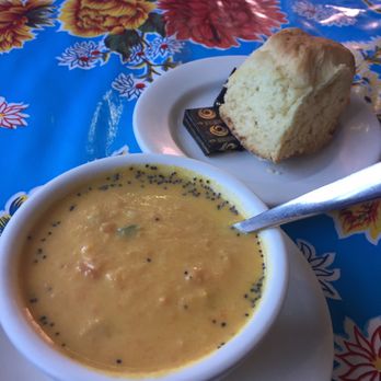 A1 Diner - Cream of carrot soup and a biscuit - Diners Near Me - Gardiner, Maine