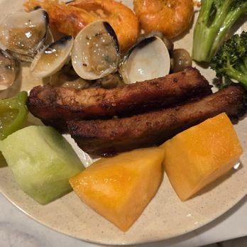 Hibachi Buffet - PEEL N EAT Shrimp pork spareribs, honeydew melon and cantaloupe. Yummy. - Buffets Near Me - Citrus Heights, California Hibachi Buffet - PEEL N EAT Shrimp pork spareribs, honeydew melon and cantaloupe. Yummy. - Buffets Near Me - Citrus Heights, California