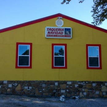 Taqueria Navidad - a yellow building with red trim - Mexican Near Me - Berryville, Arkansas