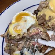 Photo of Mason Jar NYC - New York, NY, United States. Pulled Pork eggs Benedict