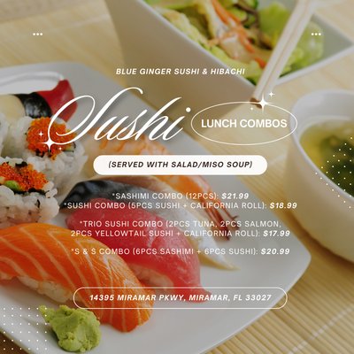 Menu photo 1 Blue Ginger Seafood Steakhouse Miramar, FL Menu photo 1 Blue Ginger Seafood Steakhouse Miramar, FL