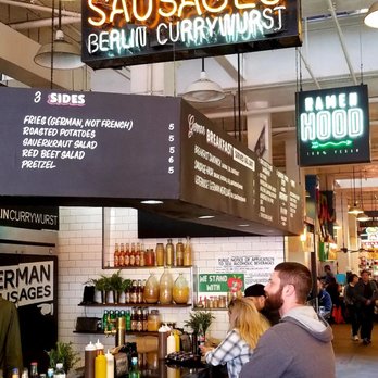 Berlin Currywurst - Close up pic of stall and signage. Next to Eggslut and a couple steps down from Ramen Hood. - German Near Me - Los Angeles, California Berlin Currywurst - Close up pic of stall and signage. Next to Eggslut and a couple steps down from Ramen Hood. - German Near Me - Los Angeles, California