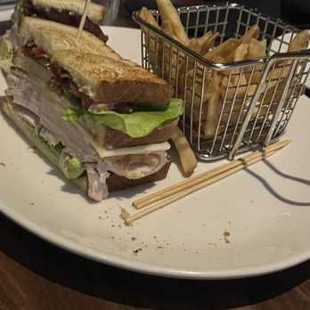 Yard House - Roasted turkey club sandwich with fries. - New American Near Me - Northridge, California Yard House - Roasted turkey club sandwich with fries. - New American Near Me - Northridge, California