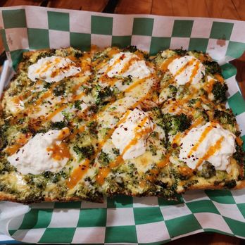Bookie's Pizza - Stracciatella and broccoli pizza - Pizza Near Me - Santa Cruz, California