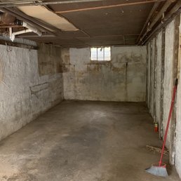 Cleaned area after demo materials removed