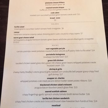 Lucilla - LINCH MENU ASK ABOUT SPECIALS - New American Near Me - Tallahassee, Florida Lucilla - LINCH MENU ASK ABOUT SPECIALS - New American Near Me - Tallahassee, Florida