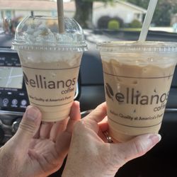 Ellianos Coffee - White mocha freeze and iced Tuscan toffee