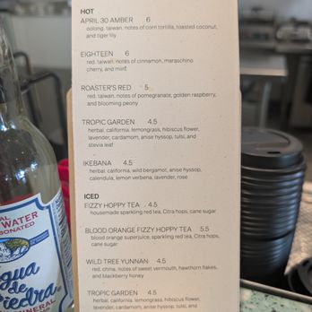 Go Get Em Tiger - Loose Leaf Menu April 2026 - Coffee & Tea Near Me - Los Angeles, California