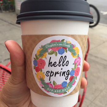 Clayton's Mexican Take Out - Coffee with a cute sleeve - Mexican Near Me - Coronado, California