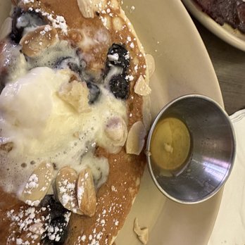 Snooze, an A.M. Eatery - Pancake of the day Blueberry, lavender - Breakfast & Brunch Near Me - Phoenix, Arizona