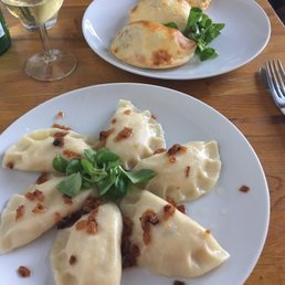 'The Russian' and Pork pierogis