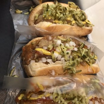 Yesterdog - Top to bottom: Kraut, Killer (off menu), Ultra - Hot Dogs Near Me - Grand Rapids, Michigan Yesterdog - Top to bottom: Kraut, Killer (off menu), Ultra - Hot Dogs Near Me - Grand Rapids, Michigan