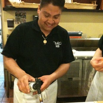 Taiko Sushi - Sushi Chef Jose seering some jalapeños for us - Sushi Bars Near Me - Folsom, California Taiko Sushi - Sushi Chef Jose seering some jalapeños for us - Sushi Bars Near Me - Folsom, California