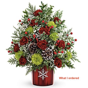 Blissful Blooms Florist - I ordered this "Deluxe Snowflake Christmas Tree design, but... - Floral Designers Near Me - Fredericksburg, Virginia Blissful Blooms Florist - I ordered this "Deluxe Snowflake Christmas Tree design, but... - Floral Designers Near Me - Fredericksburg, Virginia