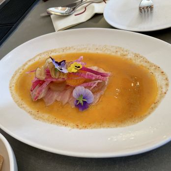 Vera Restaurant - Chilled Yellowtail Crudo - Cocktail Bars Near Me - Morgan Hill, California