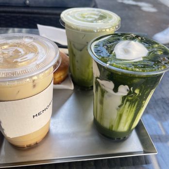 Memorylook - Iced vanilla latte, matcha Einspänner, and an iced matcha latte - Coffee & Tea Near Me - Los Angeles, California Memorylook - Iced vanilla latte, matcha Einspänner, and an iced matcha latte - Coffee & Tea Near Me - Los Angeles, California