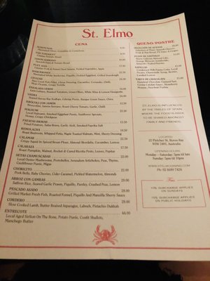 Menu photo 6 St Elmo Byron Bay, NSW Menu photo 6 St Elmo Byron Bay, NSW