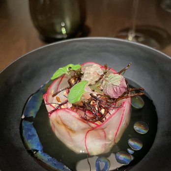 Oriole - Hiramasa, radish, shio kombu and apple. - New American Near Me - Chicago, Illinois