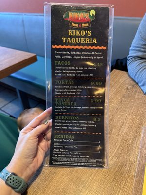 Menu photo 5 Kiko's Tacos & More Norcross, GA