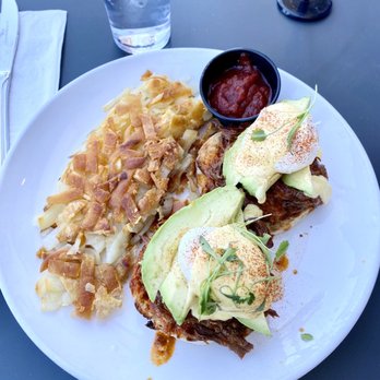 Poached Kitchen - Short rib Benedict with avocado. - Breakfast & Brunch Near Me - Irvine, California Poached Kitchen - Short rib Benedict with avocado. - Breakfast & Brunch Near Me - Irvine, California