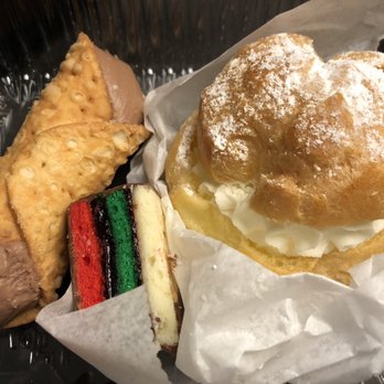 Bova's Bakery - Nutella cannoli, Cream Puff, rainbow cookie - Bakeries Near Me - Boston, Massachusetts