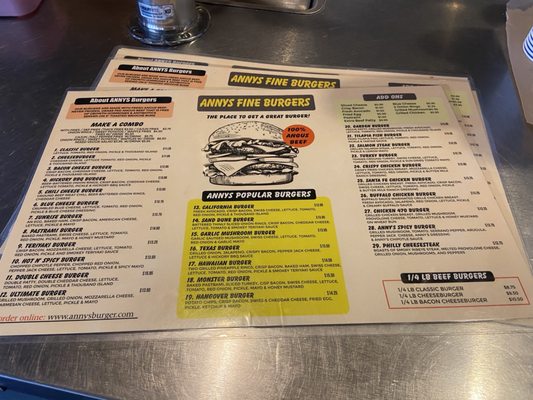 Menu photo 7 Anny's Fine Burger San Diego, CA