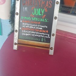 Pelican’s SnoBalls - 7/12/2022. Xmas in July @window
