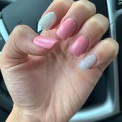Modern Nailz - Third time customer. There is acrylic residue all over my nails. My "tapered square/ coffin shape nails"