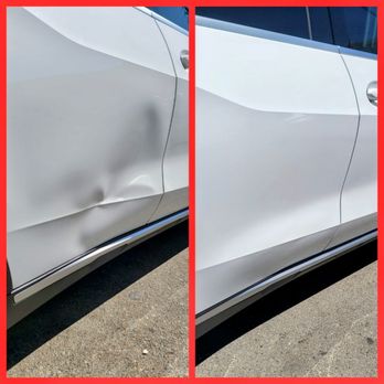 The Dent Tent - This was done by a hit and run accident! Came out of the restaurant and saw this mess - Mobile Dent Repair Near Me - Sacramento, California The Dent Tent - This was done by a hit and run accident! Came out of the restaurant and saw this mess - Mobile Dent Repair Near Me - Sacramento, California
