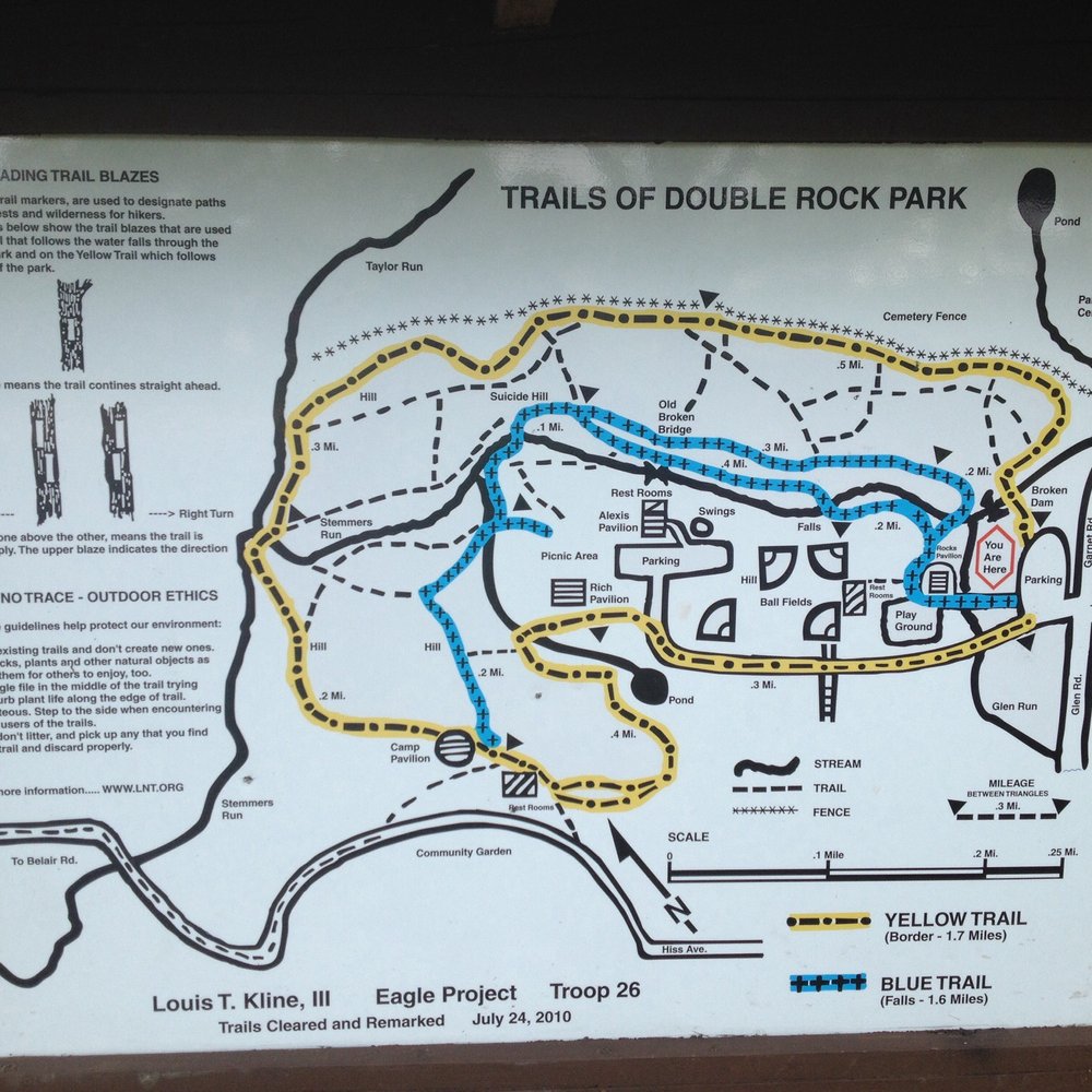 Trails at nearby Double Rock Park Trails at nearby Double Rock Park