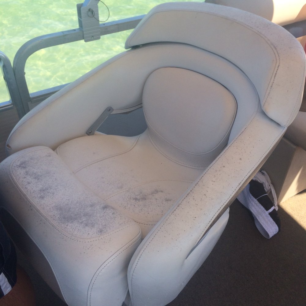 OB Watersports - Captain's chair was covered i n mildew, not bolted down and the carpet was covered in coffee and watermelon from the last customers - Paddleboarding Near Me - Orange Beach, Alabama