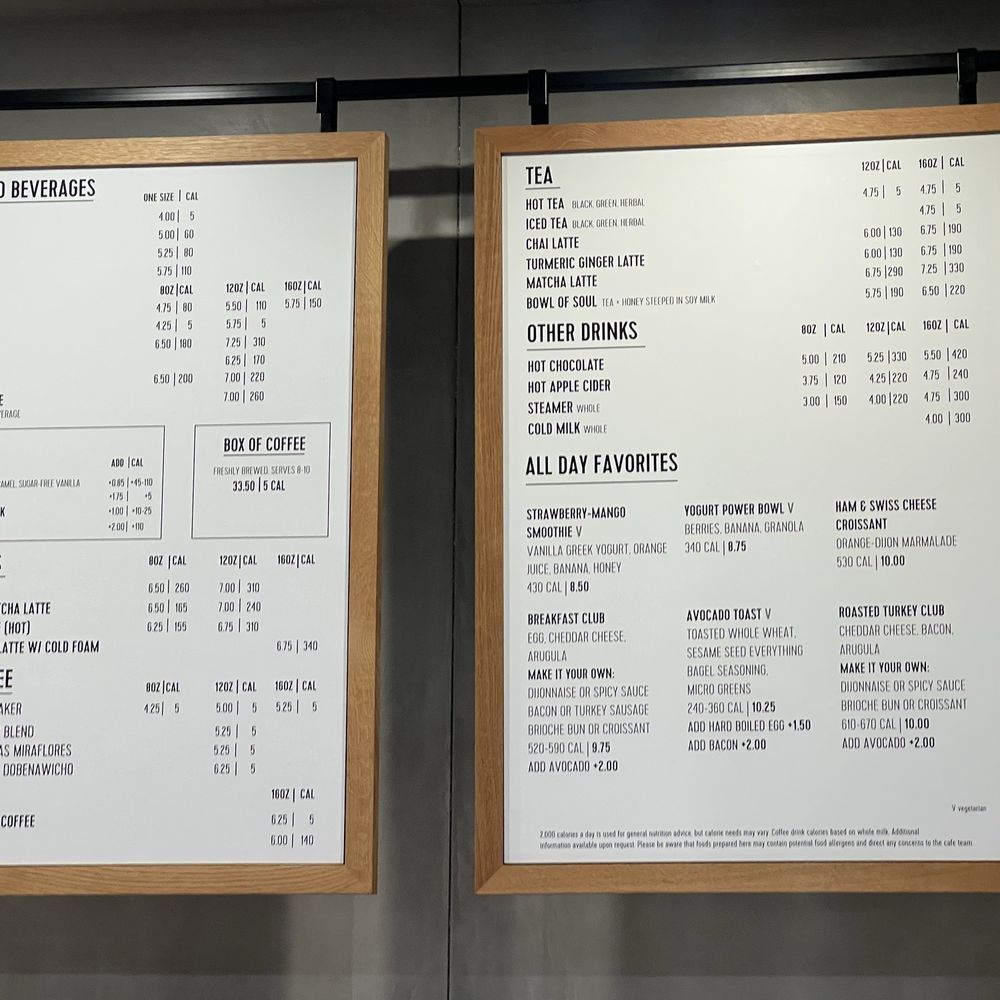 Capital One Café - Menu - Coffee & Tea Near Me - Rancho Cucamonga, California
