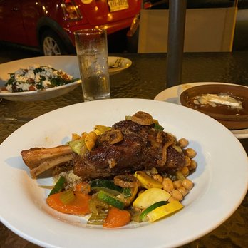 Figs - Lamb Shank Tagine w couscous, chickpeas and sautéed veggies - Moroccan Near Me - Philadelphia, Pennsylvania