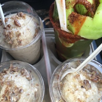 Raspados Don Manuel - 3 nuez raspados and an agua nieve de limon! So delicious and worth it! Best raspados! - Ice Cream & Frozen Yogurt Near Me - Lynwood, California