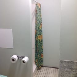 The Evergreen Inn- Motel And Rv Park - Spacious, clean bathroom. Private, single person with toilet, long counter with sink and soap, and nice, clean shower.