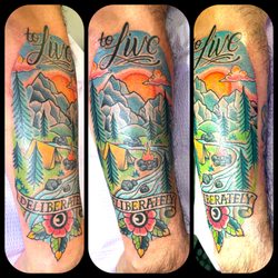 Sink or Swim Tattoo - Outdoor camping design by Mr. sawdust