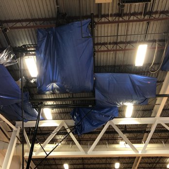 U-Turn Sports - Poor attempt at trying to keep water from leaky air conditioning off the basketball court floors. - Sports Clubs Near Me - Richmond, Virginia