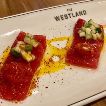 The Westland - Tuna crudo - New American Near Me - Boston, Massachusetts