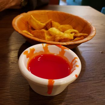 Huang Garden - Fried wonton strips with dipping sauce - Chinese Near Me - Johnstown, Colorado Huang Garden - Fried wonton strips with dipping sauce - Chinese Near Me - Johnstown, Colorado