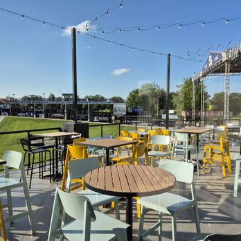 Guy Fieri's Kitchen + Bar - Outdoor seating area and concert stage - Hotels Near Me - Council Bluffs, Iowa Guy Fieri's Kitchen + Bar - Outdoor seating area and concert stage - Hotels Near Me - Council Bluffs, Iowa