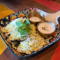 Pii Nong - Cute little birthday dessert they made!  Rice flour, mung bean, coconut, sugar and salt!