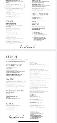 Menu photo 8 Benchmark Santa Ana, CA