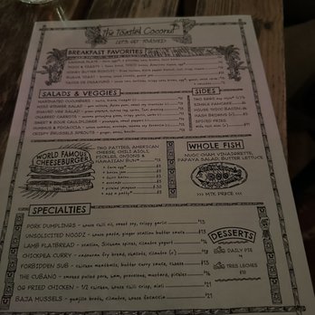The Toasted Coconut - Menu - New American Near Me - Houston, Texas The Toasted Coconut - Menu - New American Near Me - Houston, Texas