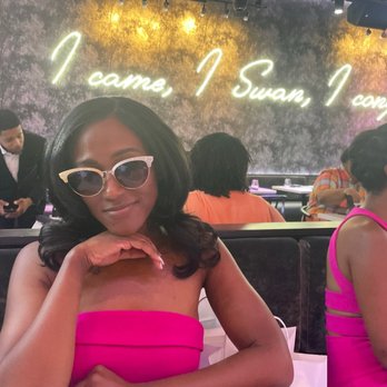 BLK SWAN - Me and and my pink outfit twin next to me. The atmosphere is 10/10. - New American Near Me - Baltimore, Maryland BLK SWAN - Me and and my pink outfit twin next to me. The atmosphere is 10/10. - New American Near Me - Baltimore, Maryland