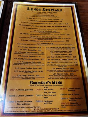 Menu photo 1 Salsa's Mexican Restaurant Dublin, GA Menu photo 1 Salsa's Mexican Restaurant Dublin, GA