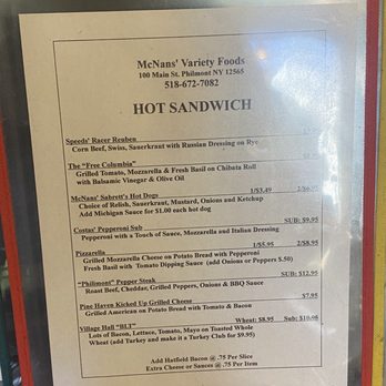 McNan's Variety Foods - Menu - Grocery Near Me - Philmont, New York