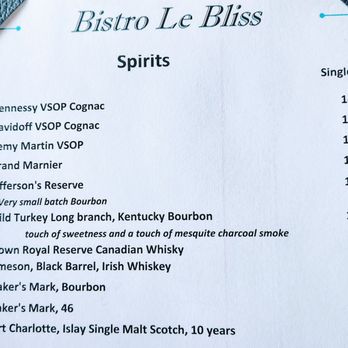 Bistro Le Bliss - Adult drinks menu - French Near Me - West Bloomfield, Michigan Bistro Le Bliss - Adult drinks menu - French Near Me - West Bloomfield, Michigan